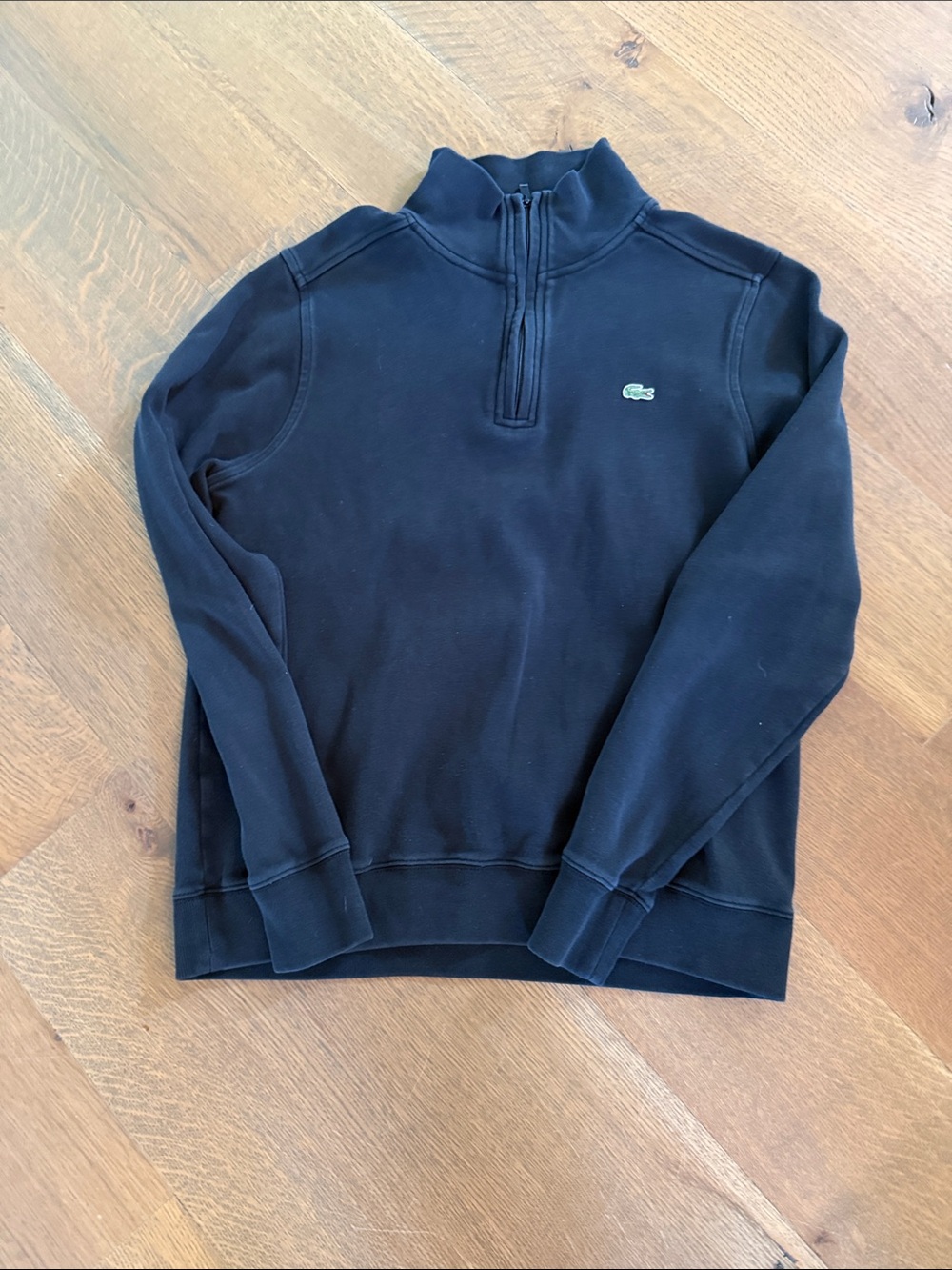 Lacoste Men's Black Half-Zip Pullover Sweatshirt